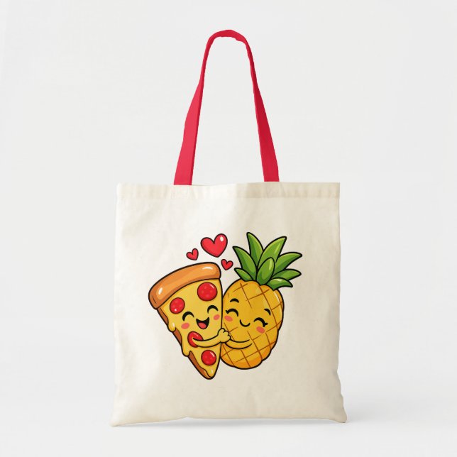 Bolsa Tote Love at First Slice - Pizza Meets Pineapple (Frente)