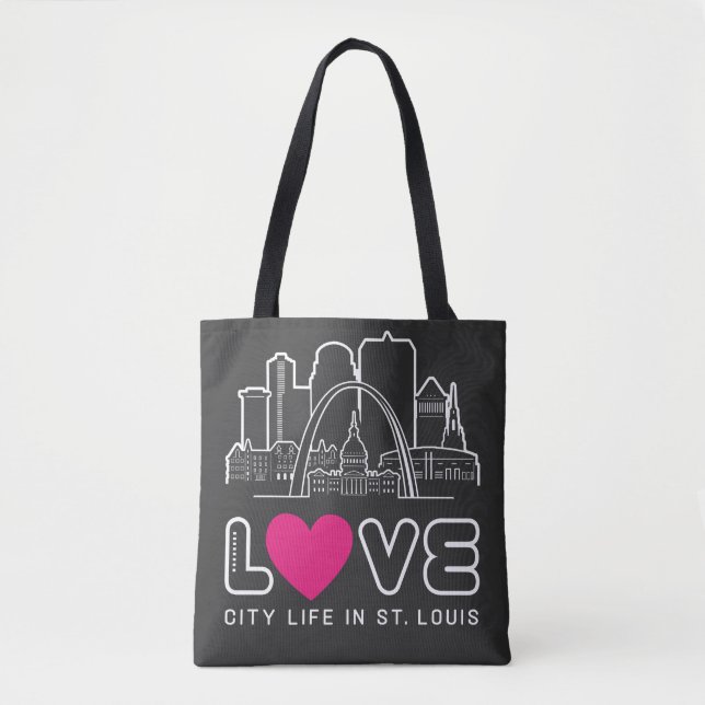 Bolsa Tote Love City Life in Rua. Louis Missouri (Frente)