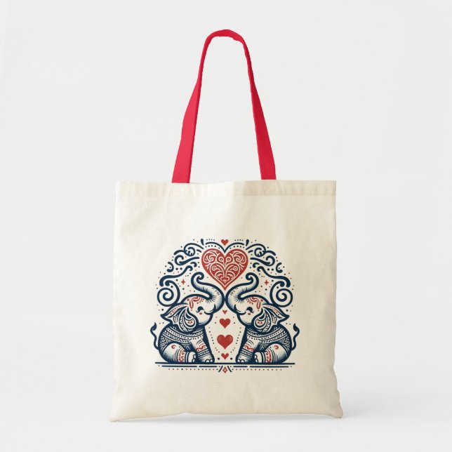 Bolsa Tote Love Elephants Mandala (Frente)