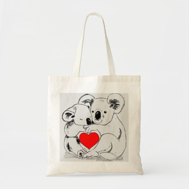 Bolsa Tote Love Koala Bears (Frente)