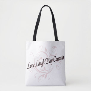 Bolsa Tote Love Laugh Play Canasta