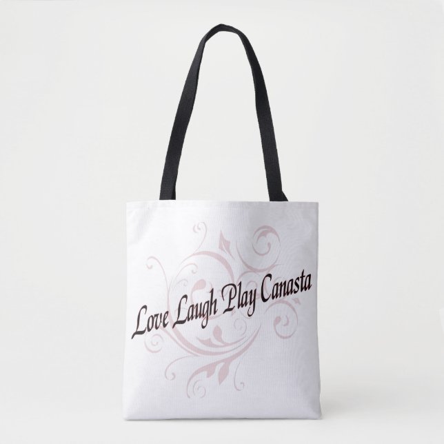 Bolsa Tote Love Laugh Play Canasta (Frente)