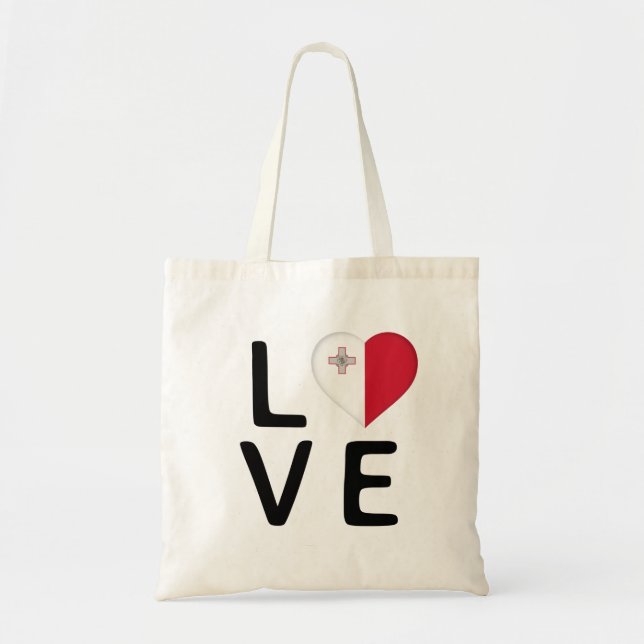 Bolsa Tote Love - Malta Flag (Frente)