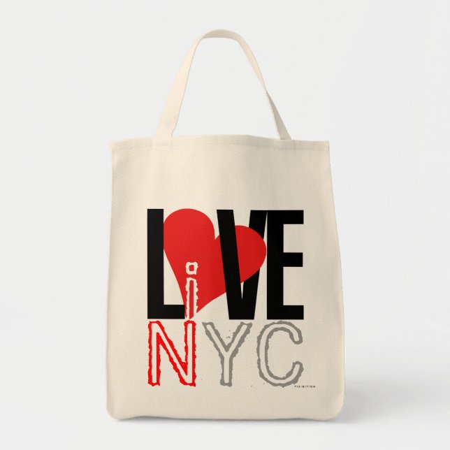 Bolsa Tote Love NYC Live In NYC Bag Red (Frente)