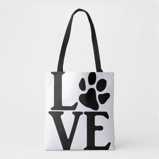 Bolsa Tote Love Paw Classic (Frente)