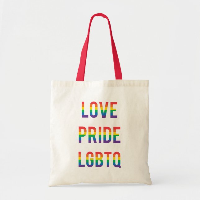 Bolsa Tote Love Pride LGBTQ (Frente)
