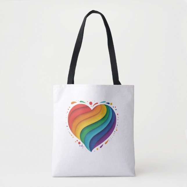 Bolsa Tote Love Rainbow (Frente)