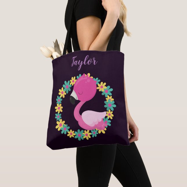 Bolsa Tote Lovely Flamingo Floral (Close Up)