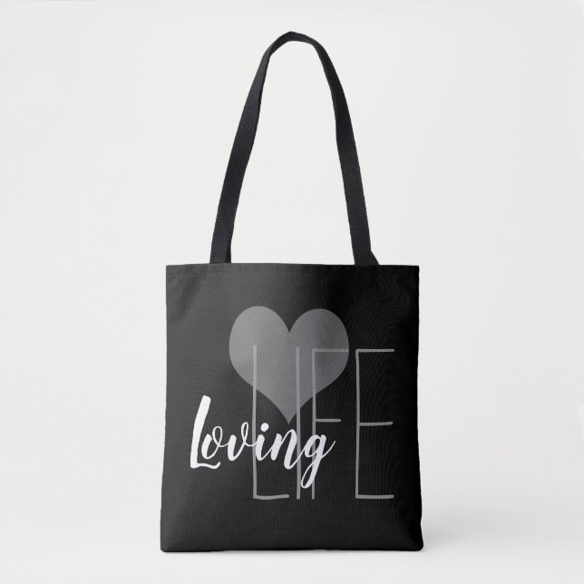 Bolsa Tote LOVING LIFE com carinho | (Frente)