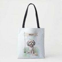 Lowchen Aquarela Cachorro Personalizado