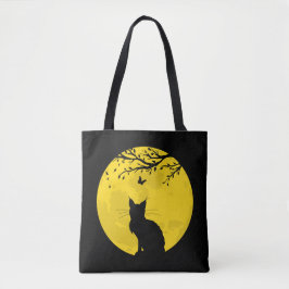Bolsa Tote Lua Amarela de Gato Negro
