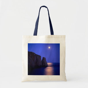 Bolsa Tote Lua ao Crepúsculo Rocha Perce Costa Gaspe Quebec