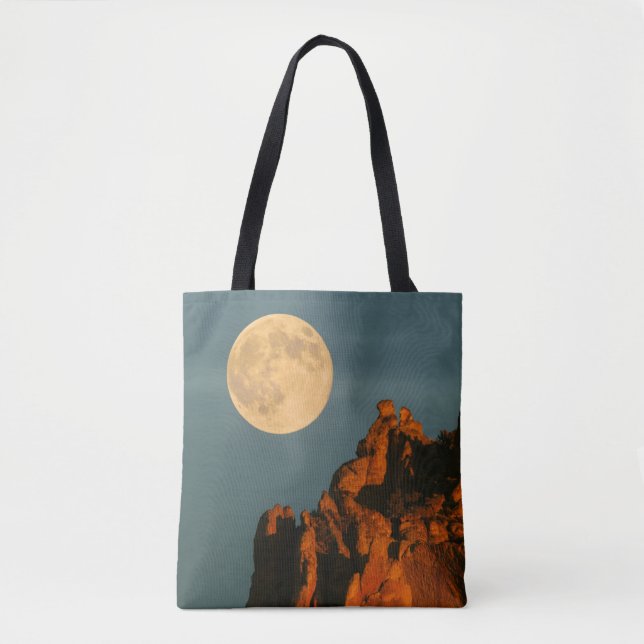 Bolsa Tote Lua cheia | Basalt Cliff Smith Rock State Park (Frente)