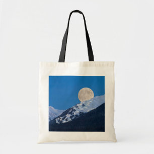 Bolsa Tote Lua Cheia Sobre Alyeska Ski Resort, Alaska