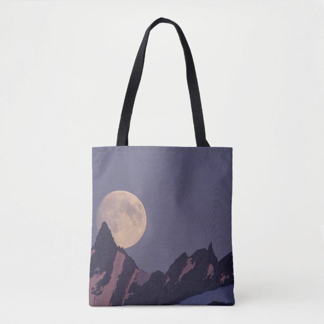 Bolsa Tote Lua Cheia Surge | Montanhas Chugach Alasca (Frente)