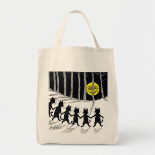 Bolsa Tote Lua de Cheio e Gatos, Louis Wain