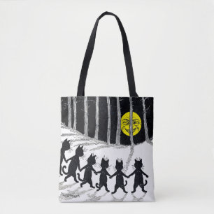 Bolsa Tote Lua de Cheio e Gatos, Louis Wain
