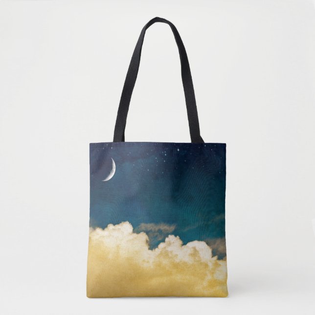 Bolsa Tote Lua e Cloudscape (Frente)