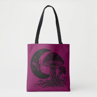 Bolsa Tote Lua e Stars Cogumelo