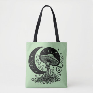 Bolsa Tote Lua e Stars Cogumelo
