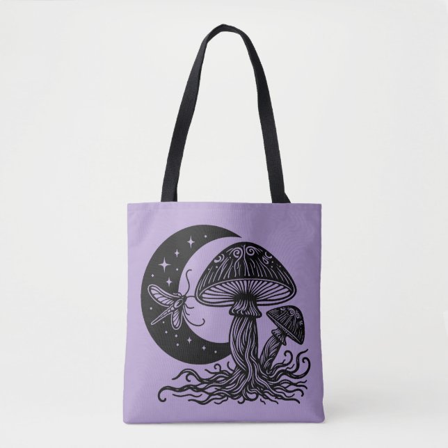 Bolsa Tote Lua e Stars Cogumelo (Frente)