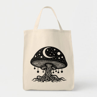 Bolsa Tote Lua e Stars Cogumelo