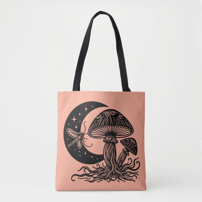 Bolsa Tote Lua e Stars Cogumelo (Frente)