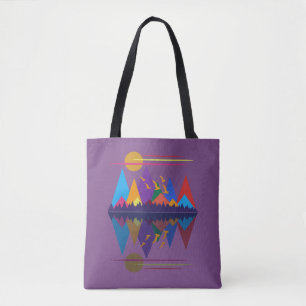 Bolsa Tote Lua sobre as montanhas #9