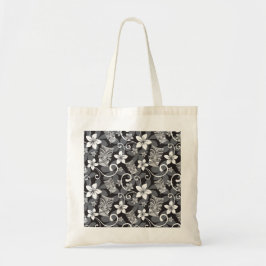 BOLSA TOTE LUAU TIKI PATTERN (CHARCOAL)