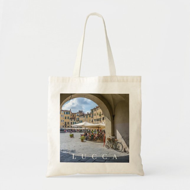 Bolsa Tote Lucca Piazza dell'Anfiteatro view tote bag (Frente)