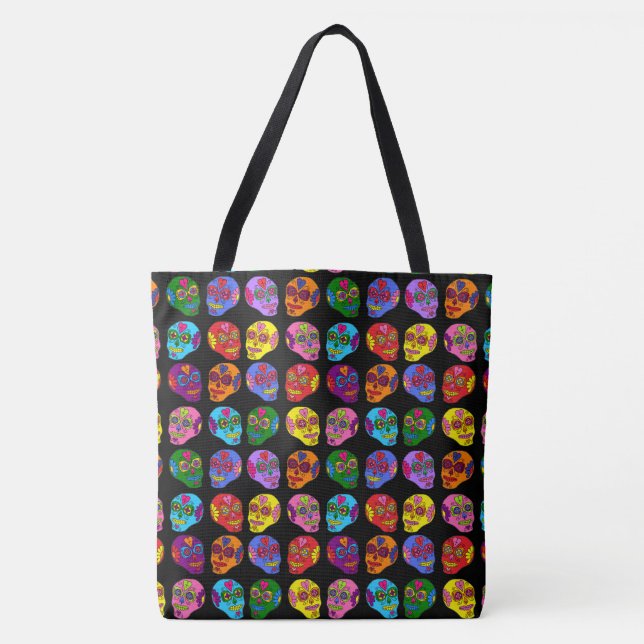 Bolsa Tote Lucha Libre Sugar Skull (Frente)