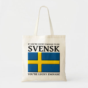 Bolsa Tote Lucky Enough to be Svensk Swedish Bag Tote
