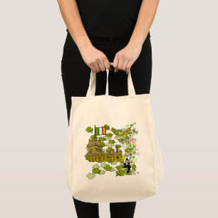 Bolsa Tote Lucky Leprechaun e seu Castelo Irlandês