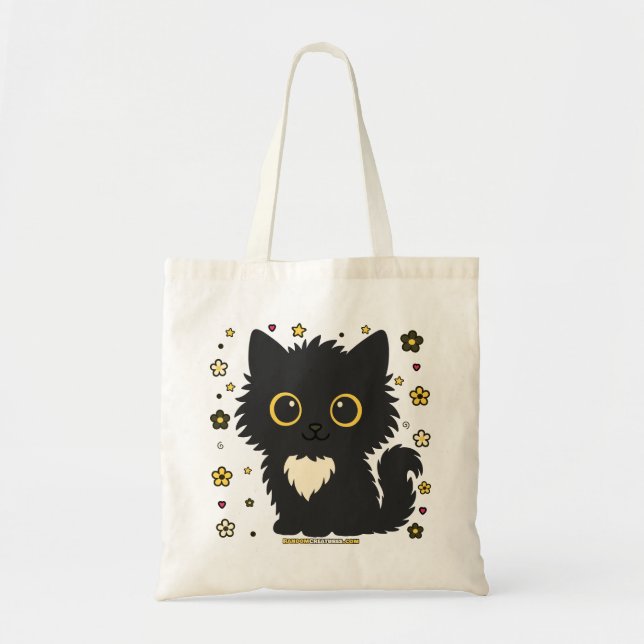 Bolsa Tote Lucky Lia Floral Cat (Frente)