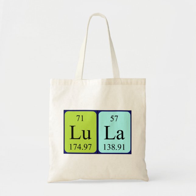 Bolsa Tote Lula periodic table name tote bag (Frente)