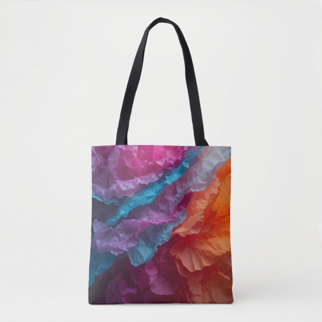 Bolsa Tote Luminous Abstract Tissue Paper Layers (Frente)