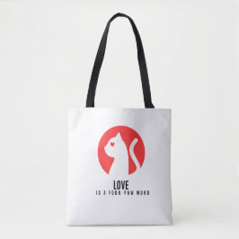 Bolsa Tote Luminous Love Cat Silhouette