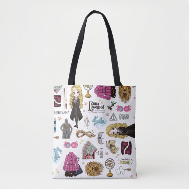 Bolsa Tote Luna Lovegood Watercolor (Frente)