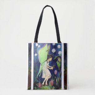 Bolsa Tote Luna Moth Fairy Bee Maureen Girard