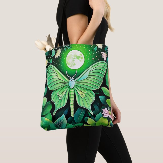 Bolsa Tote Lunar Butterfly Bloom Design (Close Up)