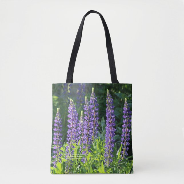 Bolsa Tote Lupine nativo roxo de Minnesota (Frente)