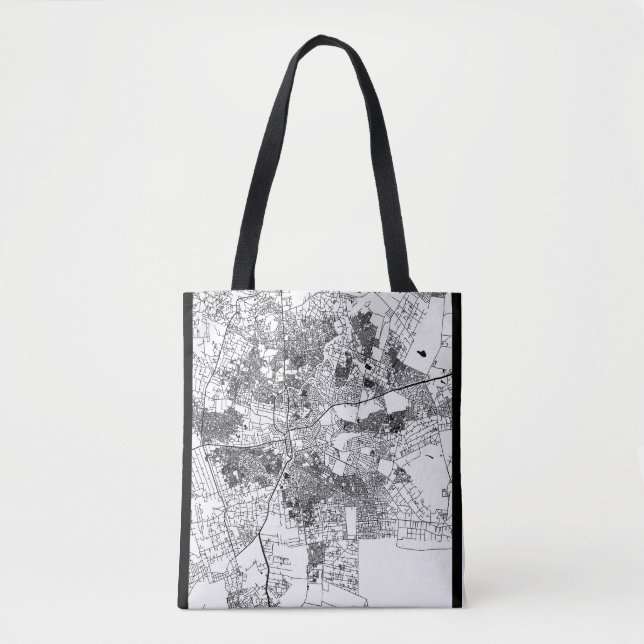 Bolsa Tote Lusaka Zambia City Map (Frente)