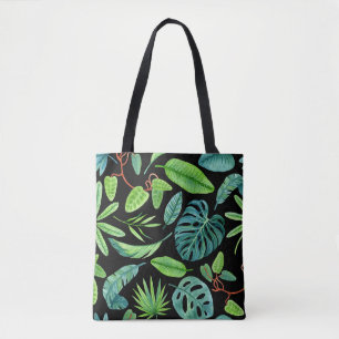 Bolsa Tote Lushness Tropical: Floresta Tropical Verde.