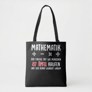 Bolsa Tote Lustiger Mathe Nerd Spruch Mathematik Schule
