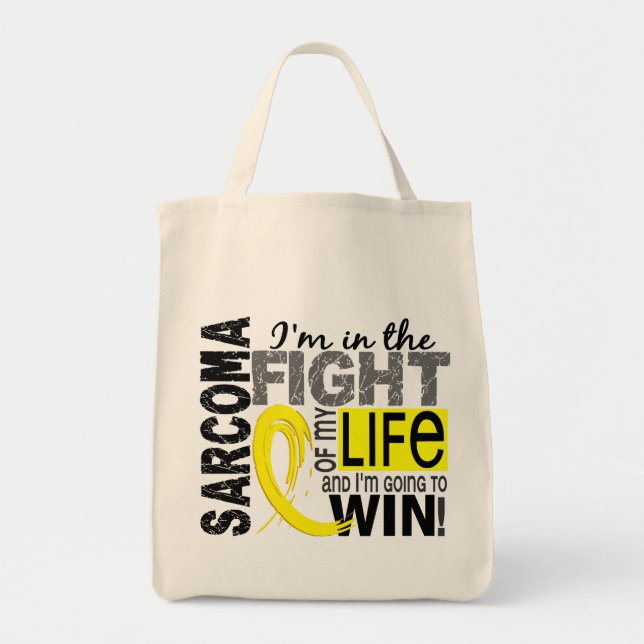 Bolsa Tote Luta de meu Sarcoma da vida (Frente)