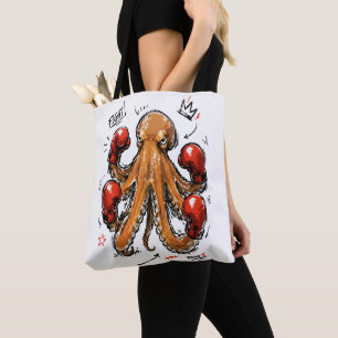 Bolsa Tote Luta Round 1 Boxe Polvo – Desenho à Mão Ousado