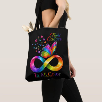 Bolsa Tote lutar contra o câncer em todas as cores borboleta