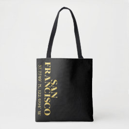 Bolsa Tote Lux Dourado São Francisco Latitude & Longitude