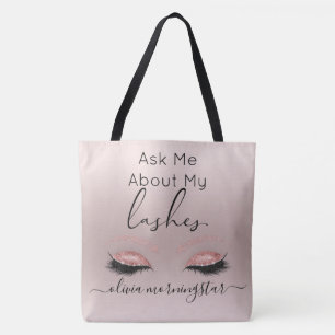Bolsa Tote Luxe-Olhos Rosa Lashes Um Blogueiro De Beleza Espe