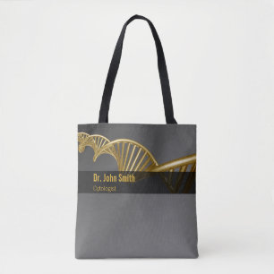 Bolsa Tote Luxo de Ouro Profissional DNA Fita Médico